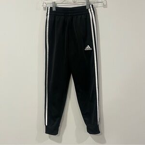 adidas Black Jogger Sweatpants with White Side Stripes